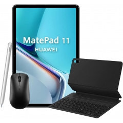 HUAWEI 华为 MatePad 11 显示屏 27.9 厘米(11 英寸),分辨率 2.5 K,全高清视图 120 Hz,6 GB 内存,128 GB ROM,Huawei Share,多窗口,WiFi 6,哑光灰色,不含谷歌服务