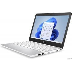 HP 惠普 Stream 笔记本电脑11.6英寸高清显示屏,英特尔赛扬 N4020,4GB DDR4 内存,64GB eMMC,英特尔显卡,Windows 11 S,QWERTZ 键盘,白色,包括 Microsoft Office 356