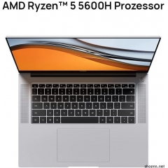 HUAWEI 华为 MateBook 16,AMD Ryzen 5 5600H,16GB RAM,512GB NVMe PCIe SSD,16英寸笔记本电脑,2.5K 全视图显示屏,超薄金属外壳,指纹传感器,自由*至Windows 11,低