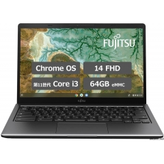 富士通 FMV Chromebook WM1/F3 笔记本电脑(Chrome OS/可触摸/14型/Core i3-1115G4/4GB/闪存 64GB/无Office)FCBWF3M13T 深铬