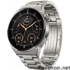 HUAWEI 华为 WATCH GT3 Pro 46 毫米智能手表,钛外壳,蓝宝石玻璃,浸渍模式,长电池续航时间,充电,心率和 SpO2 监控,蓝调通话,30个月保修,钛带