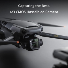 DJI Mavic 3 Cine 高级组合,无人机配有 4/3 CMOS Hasselblad 摄像头,5.1K 视频,全向障碍感应,46 分钟飞行,15 公里视频传输,带 DJI RC Pro,两个额外电池