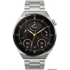 HUAWEI 华为 Watch GT 3 Pro 智能手表,钛外壳,蓝宝石表盘,氧气饱和度和心率监测,电池寿命长,钛表带,46毫米